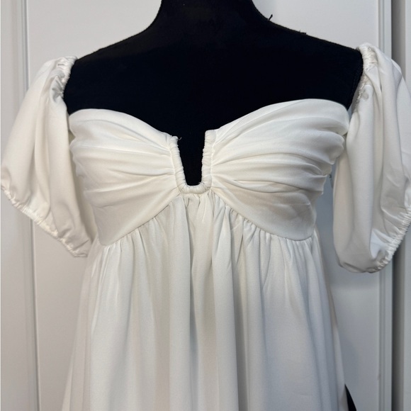 Lulus My Dream Date Off the Shoulder Mini Dress White - Picture 4 of 12